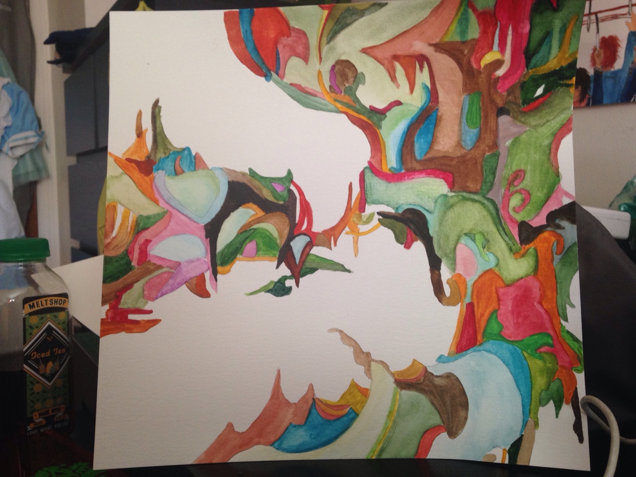 Metaphorical Music: A Nujabes album cover, Watercolor, 2015